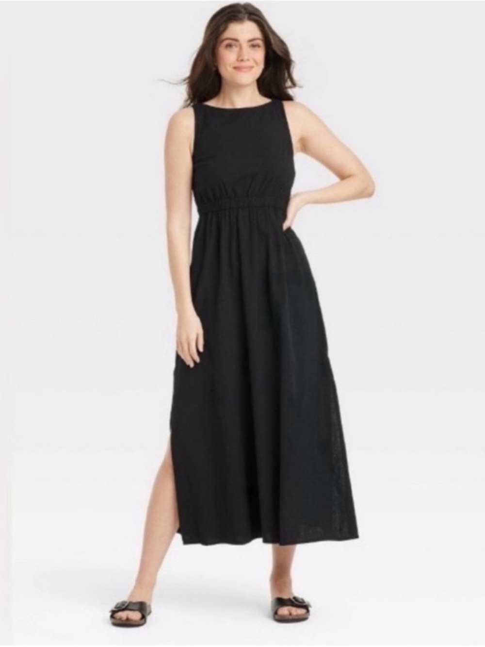 Universal Thread Black Sleeveless Maxi Dress